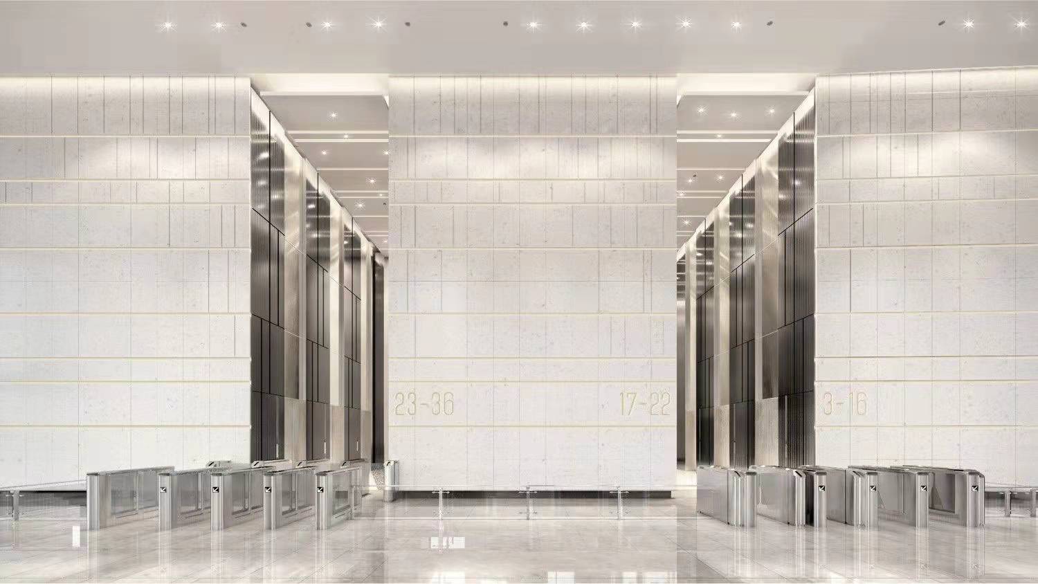 瑞虹企业天地电梯厅